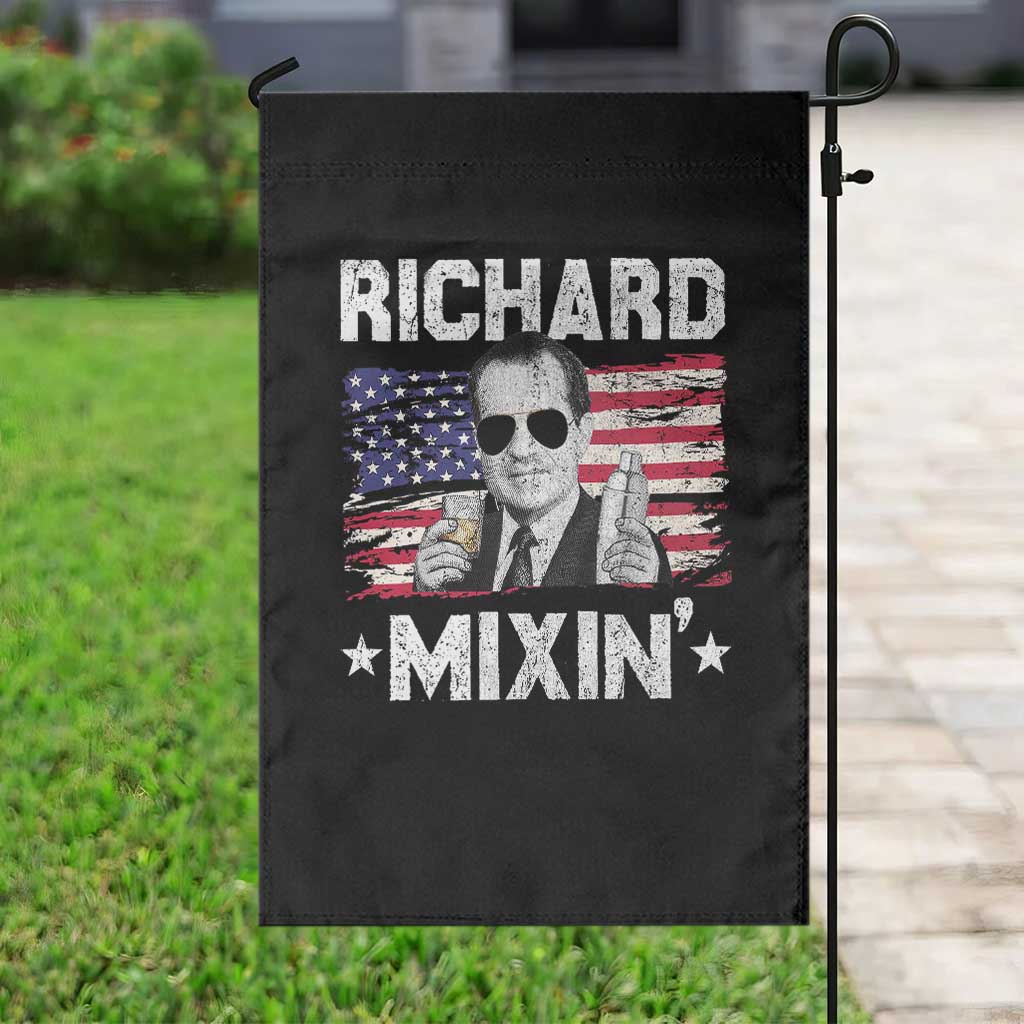Funny 4th of July Richard Nixon Mixin Garden Flag Patriotic Bartender American Flag - Wonder Print Shop