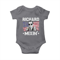 Funny 4th of July Richard Nixon Mixin Baby Onesie Patriotic Bartender American Flag - Wonder Print Shop