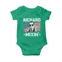 Funny 4th of July Richard Nixon Mixin Baby Onesie Patriotic Bartender American Flag - Wonder Print Shop