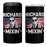 Funny 4th of July Richard Nixon Mixin 4 in 1 Can Cooler Tumbler Patriotic Bartender American Flag - Wonder Print Shop