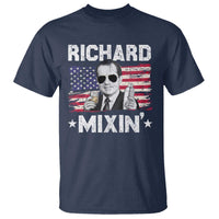 Funny 4th of July Richard Nixon Mixin T Shirt Patriotic Bartender American Flag - Wonder Print Shop