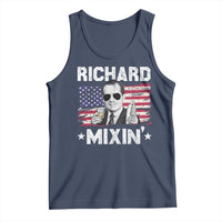 Funny 4th of July Richard Nixon Mixin Tank Top Patriotic Bartender American Flag - Wonder Print Shop