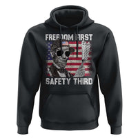 Lincoln 4th Of July Hoodie Abe Freedom First Safety Third American Flag - Wonder Print Shop