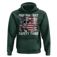 Lincoln 4th Of July Hoodie Abe Freedom First Safety Third American Flag - Wonder Print Shop