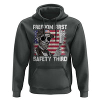 Lincoln 4th Of July Hoodie Abe Freedom First Safety Third American Flag - Wonder Print Shop