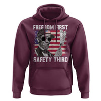 Lincoln 4th Of July Hoodie Abe Freedom First Safety Third American Flag - Wonder Print Shop