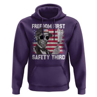 Lincoln 4th Of July Hoodie Abe Freedom First Safety Third American Flag - Wonder Print Shop
