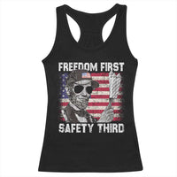 Lincoln 4th Of July Racerback Tank Top Abe Freedom First Safety Third American Flag - Wonder Print Shop
