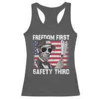 Lincoln 4th Of July Racerback Tank Top Abe Freedom First Safety Third American Flag - Wonder Print Shop