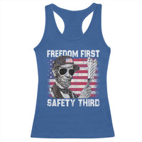 Lincoln 4th Of July Racerback Tank Top Abe Freedom First Safety Third American Flag - Wonder Print Shop