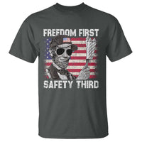 Lincoln 4th Of July T Shirt Abe Freedom First Safety Third American Flag - Wonder Print Shop