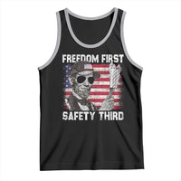 Lincoln 4th Of July Tank Top Abe Freedom First Safety Third American Flag - Wonder Print Shop