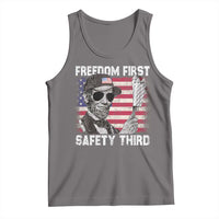 Lincoln 4th Of July Tank Top Abe Freedom First Safety Third American Flag - Wonder Print Shop