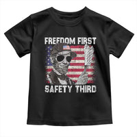 Lincoln 4th Of July Toddler T Shirt Abe Freedom First Safety Third American Flag - Wonder Print Shop