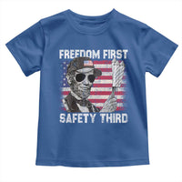 Lincoln 4th Of July Toddler T Shirt Abe Freedom First Safety Third American Flag - Wonder Print Shop