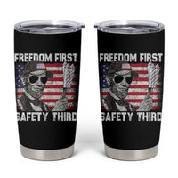 Lincoln 4th Of July Tumbler Cup Abe Freedom First Safety Third American Flag - Wonder Print Shop