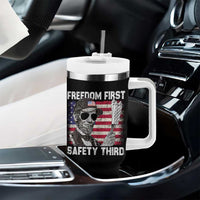 Lincoln 4th Of July Tumbler With Handle Abe Freedom First Safety Third American Flag - Wonder Print Shop