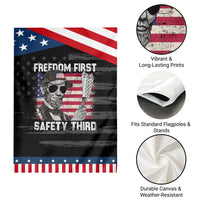 Lincoln 4th Of July Garden Flag Abe Freedom First Safety Third American Flag