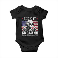 Funny 4th of July George Washington Baby Onesie Suck It England 1776 - Wonder Print Shop