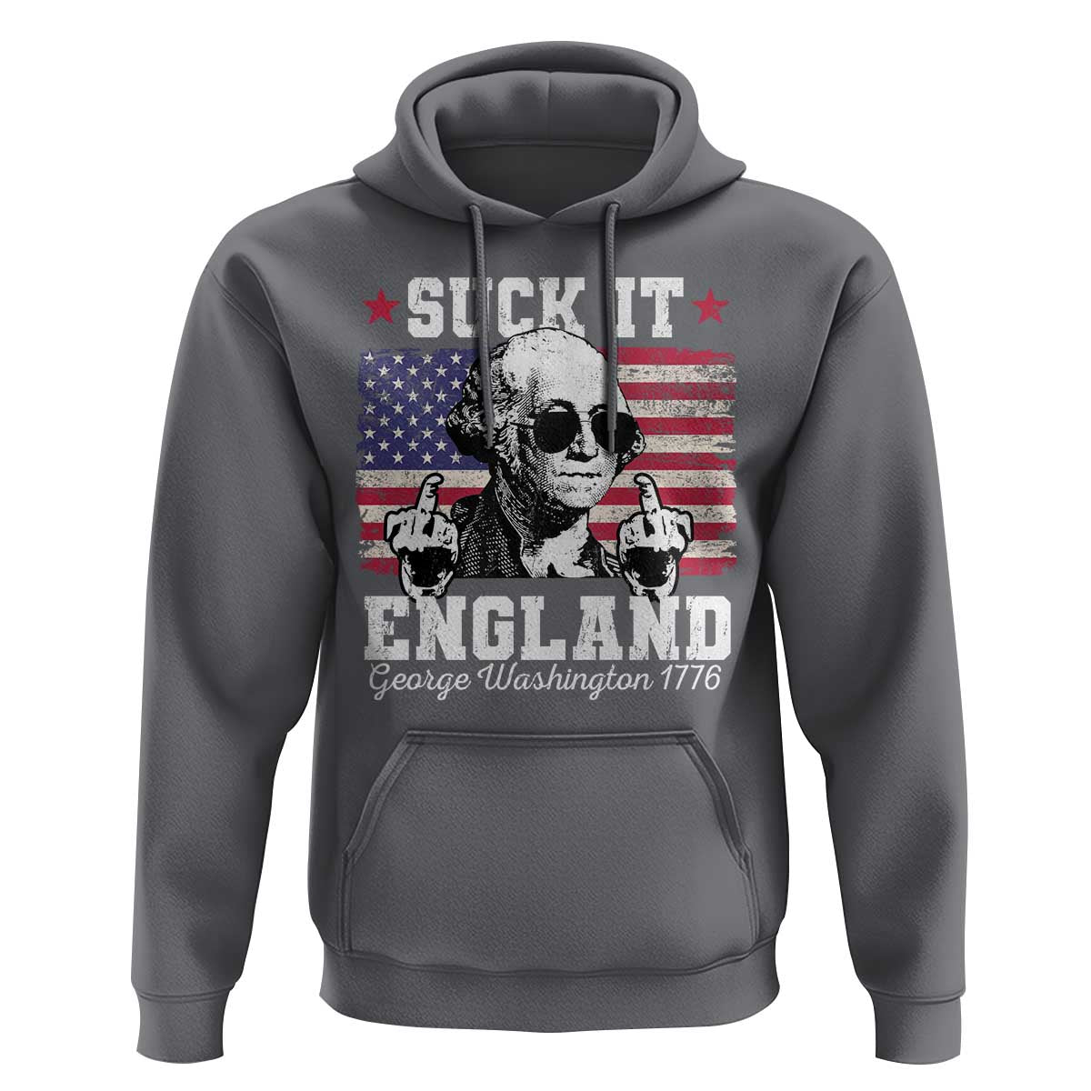 Funny 4th of July George Washington Hoodie Suck It England 1776 - Wonder Print Shop