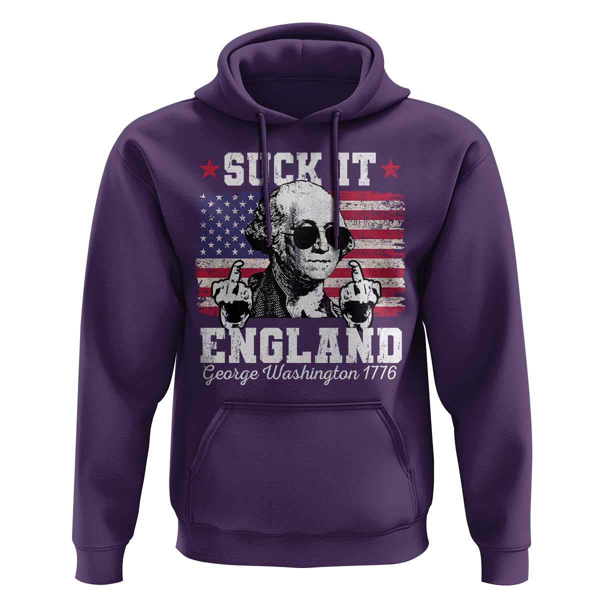 Funny 4th of July George Washington Hoodie Suck It England 1776 - Wonder Print Shop