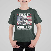Funny 4th of July George Washington T Shirt For Kid Suck It England 1776 - Wonder Print Shop
