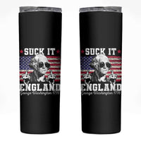 Funny 4th of July George Washington Skinny Tumbler Suck It England 1776 - Wonder Print Shop