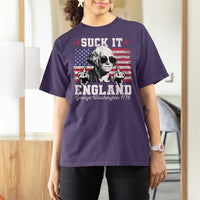 Funny 4th of July George Washington T Shirt For Women Suck It England 1776 - Wonder Print Shop