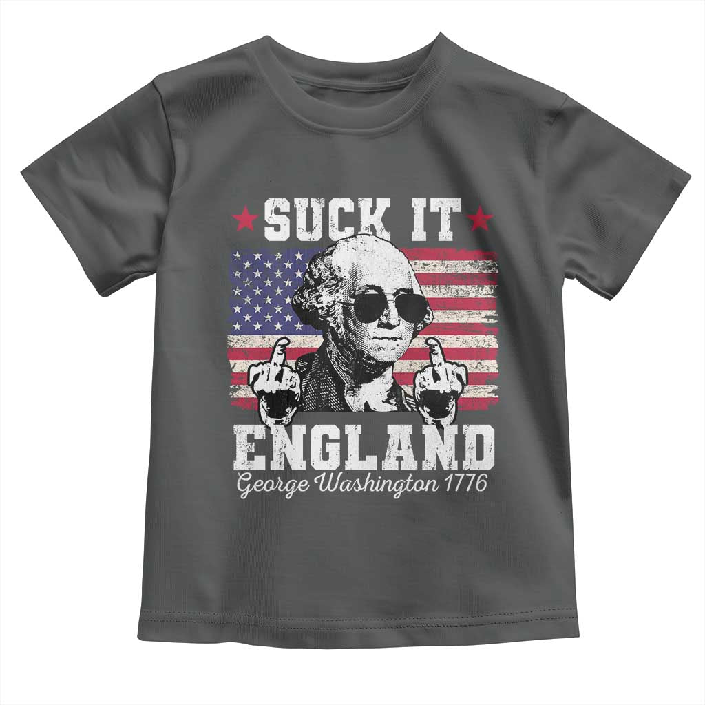 Funny 4th of July George Washington Toddler T Shirt Suck It England 1776 - Wonder Print Shop