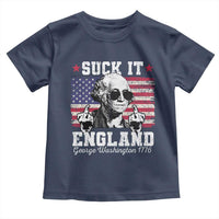 Funny 4th of July George Washington Toddler T Shirt Suck It England 1776 - Wonder Print Shop