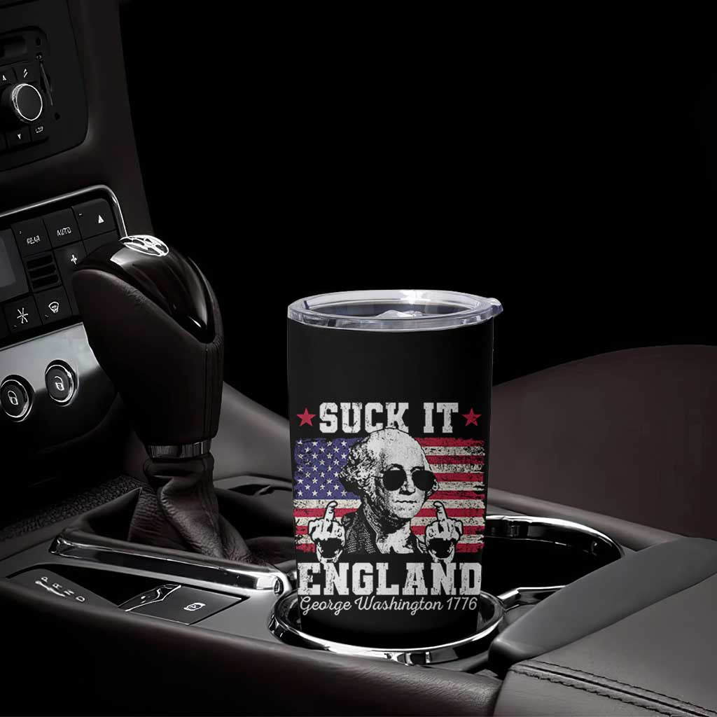 Funny 4th of July George Washington Tumbler Cup Suck It England 1776 - Wonder Print Shop
