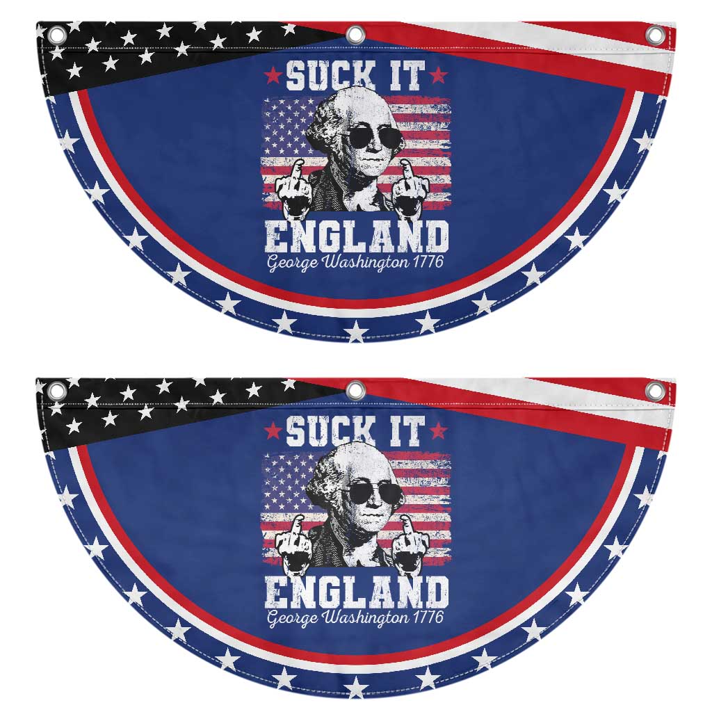 Funny 4th of July George Washington Patriotic Fan Flag Suck It England 1776