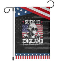 Funny 4th of July George Washington Garden Flag Suck It England 1776