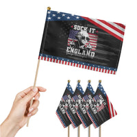 Funny 4th of July George Washington Patriotic Handheld Flag Suck It England 1776