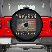 George Washington It's Only Treason If You Lose 4th Of July Spare Tire Cover Vintage Retro - Wonder Print Shop