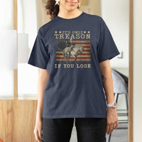 George Washington It's Only Treason If You Lose 4th Of July T Shirt For Women Vintage Retro - Wonder Print Shop