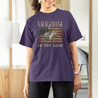 George Washington It's Only Treason If You Lose 4th Of July T Shirt For Women Vintage Retro - Wonder Print Shop
