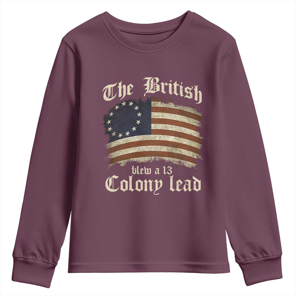 Funny Abe Lincoln 4th Of July Youth Sweatshirt My Farts Smell Like Freedom - Wonder Print Shop
