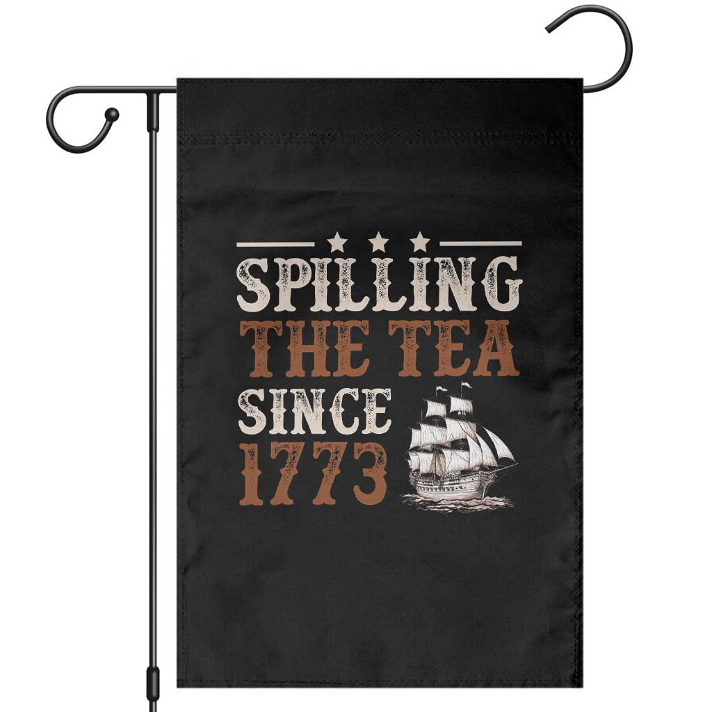 Spilling The Tea Since 1773 Garden Flag Retro Usa Patriotic 4th of July Party - Wonder Print Shop