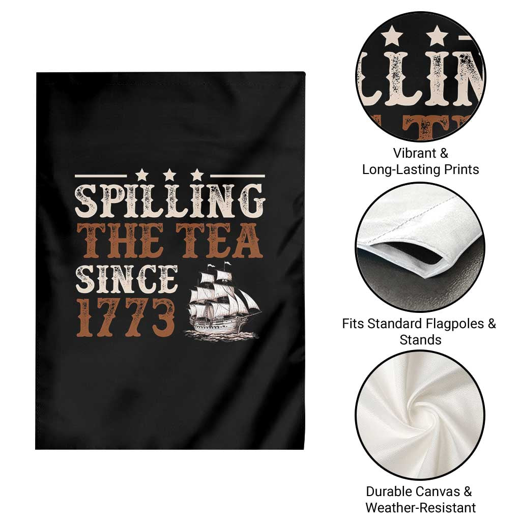 Spilling The Tea Since 1773 Garden Flag Retro Usa Patriotic 4th of July Party - Wonder Print Shop
