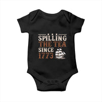 Spilling The Tea Since 1773 Baby Onesie Retro Usa Patriotic 4th of July Party - Wonder Print Shop