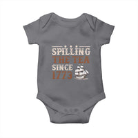 Spilling The Tea Since 1773 Baby Onesie Retro Usa Patriotic 4th of July Party - Wonder Print Shop