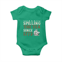 Spilling The Tea Since 1773 Baby Onesie Retro Usa Patriotic 4th of July Party - Wonder Print Shop