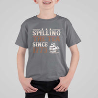 Spilling The Tea Since 1773 T Shirt For Kid Retro Usa Patriotic 4th of July Party - Wonder Print Shop