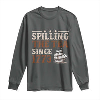 Spilling The Tea Since 1773 Long Sleeve Shirt Retro Usa Patriotic 4th of July Party - Wonder Print Shop