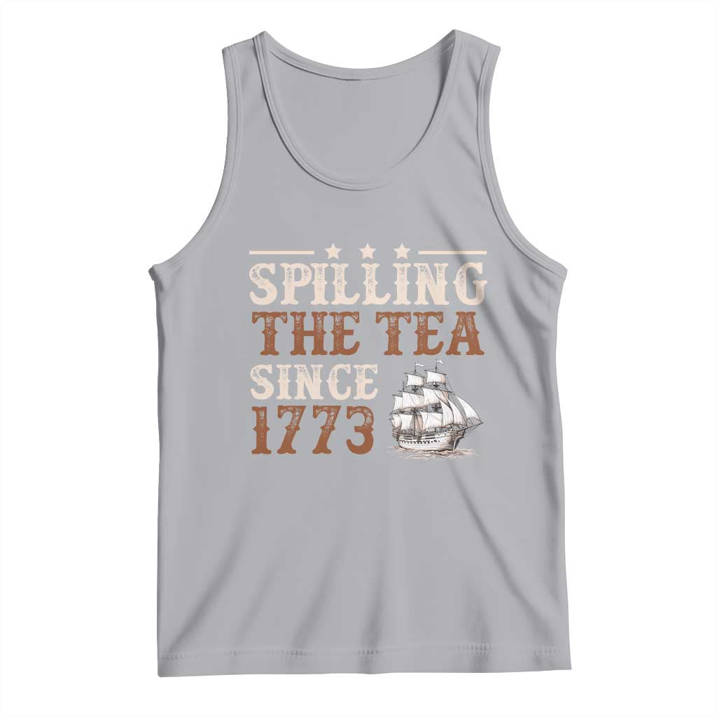 Spilling The Tea Since 1773 Tank Top Retro Usa Patriotic 4th of July Party - Wonder Print Shop