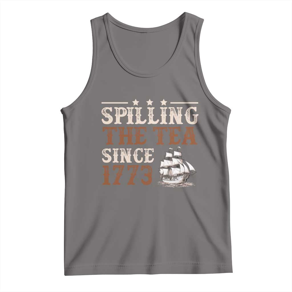 Spilling The Tea Since 1773 Tank Top Retro Usa Patriotic 4th of July Party - Wonder Print Shop