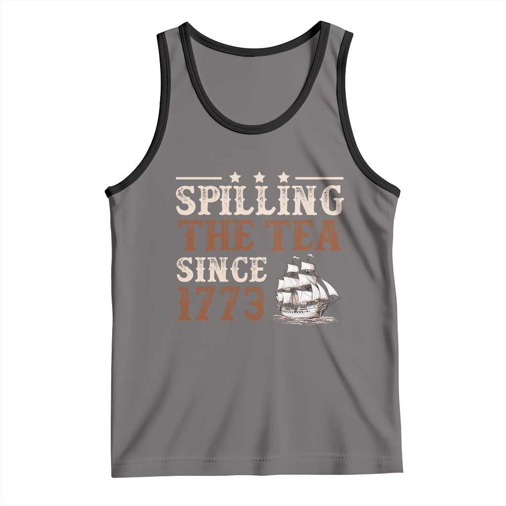 Spilling The Tea Since 1773 Tank Top Retro Usa Patriotic 4th of July Party - Wonder Print Shop