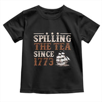 Spilling The Tea Since 1773 Toddler T Shirt Retro Usa Patriotic 4th of July Party - Wonder Print Shop