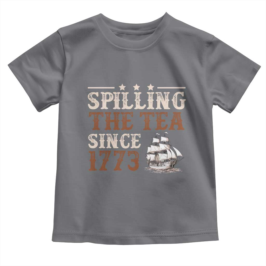 Spilling The Tea Since 1773 Toddler T Shirt Retro Usa Patriotic 4th of July Party - Wonder Print Shop